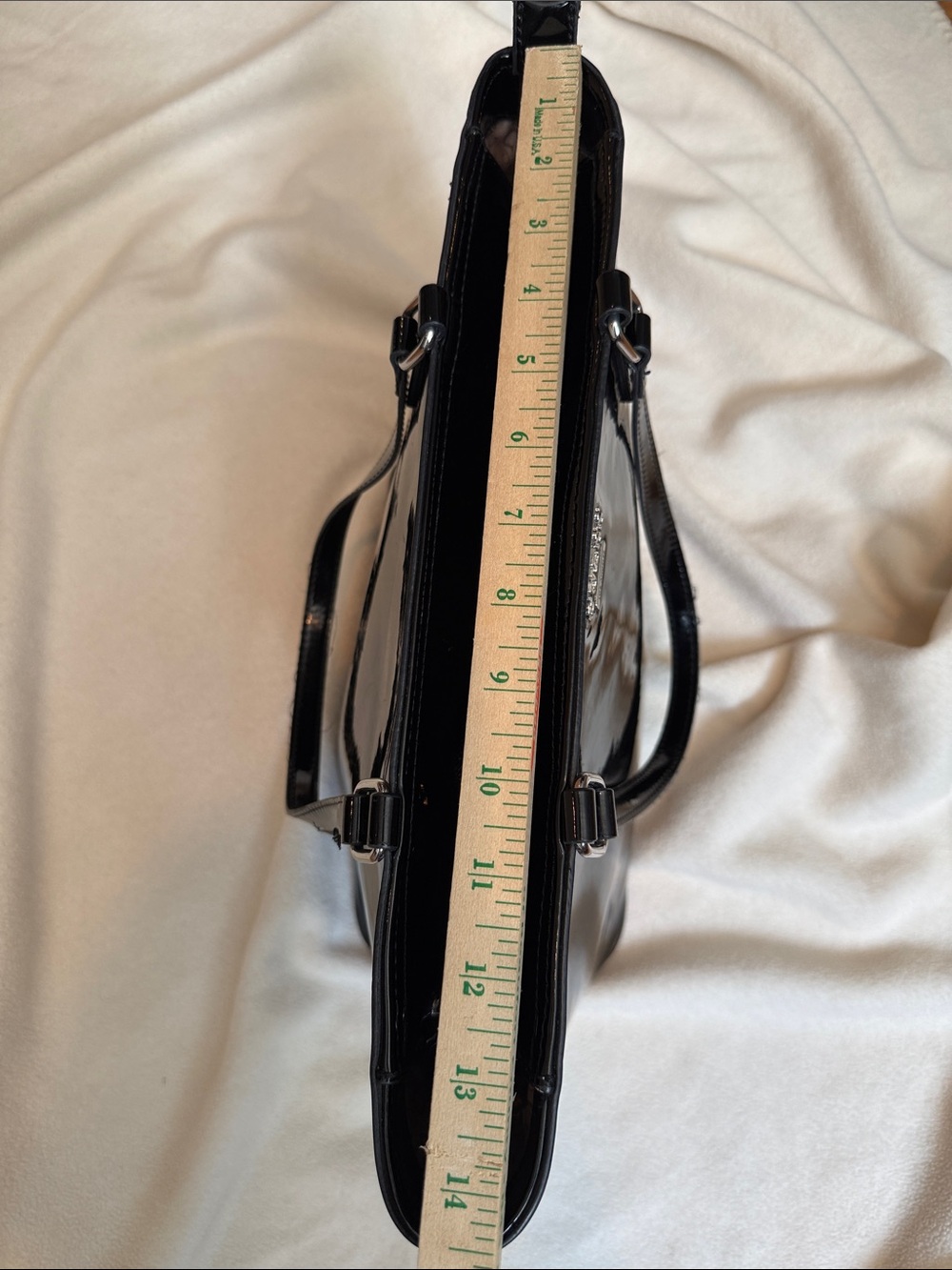GUESS Black Patent Shoulder Tote - Picture 8 of 10